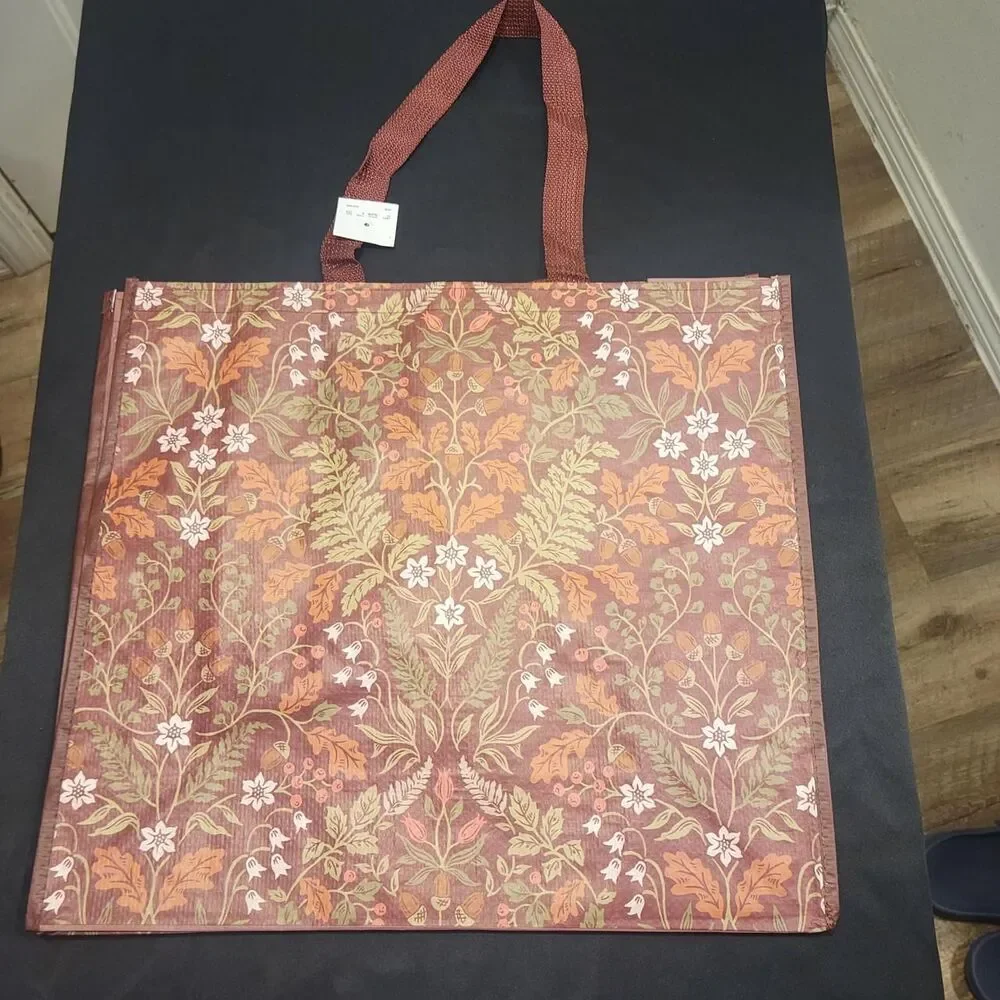 Fall brown leafes Women's reusable Bag